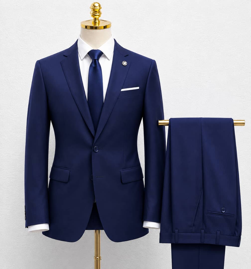 Costume homme bleu roi deux pièces coupe ajustée