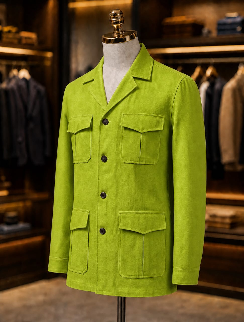 Veste saharienne ajustee a poches fonctionnelles