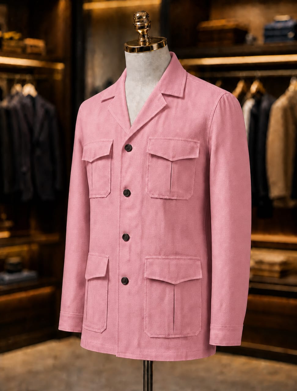 Veste saharienne ajustee a poches fonctionnelles